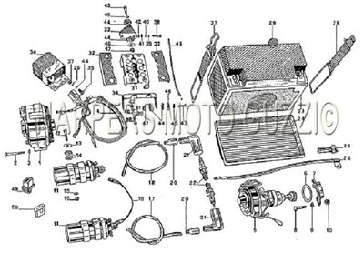 1974 1975 850 T Generator Battery