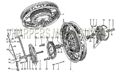 1974 1975 850 T Rear Wheel