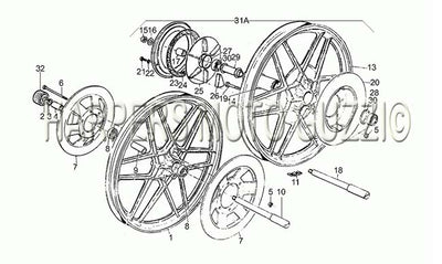 1976 1979 850 T3 Civilian And LAPD Frame Alloy Wheels