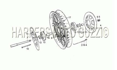 1976 1979 850 T3 Civilian And LAPD Frame Front Wheel Spokes