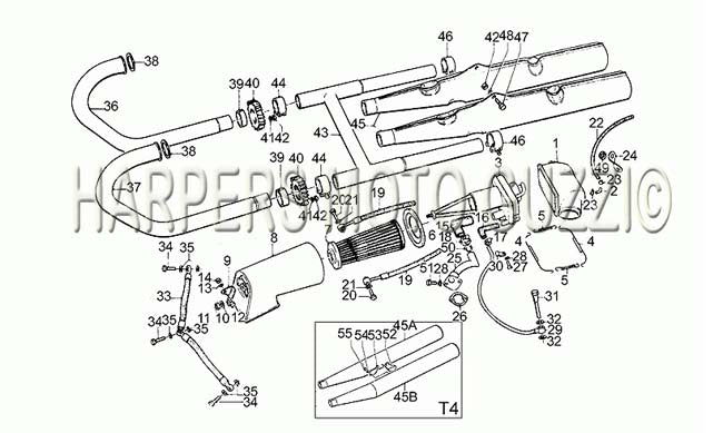 1976 1979 850 T3 Civilian And LAPD Frame Intake Exhaust – Harper Moto