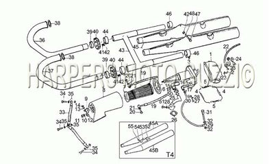 1976 1979 850 T3 Civilian And LAPD Frame Intake Exhaust