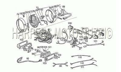 1976 1979 850 T3 Civilian And LAPD Frame Lights 850t4