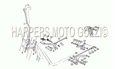 1976 1979 850 T3 Civilian And LAPD Frame Pedals 850t3 California