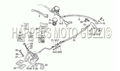 1976 1979 850 T3 Civilian And LAPD Frame Rh Front Brake System
