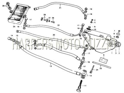 1976 1981 1000 Convert Oil Tank Pipe Radiator