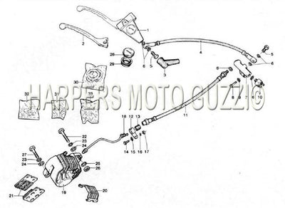 1976 1981 1000 Convert R h Front Brake Control
