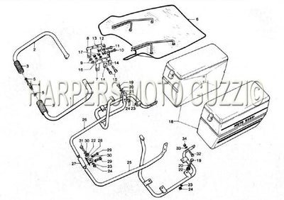 1976 1981 1000 Convert Rear Bar Windshield Bag Holders Bags
