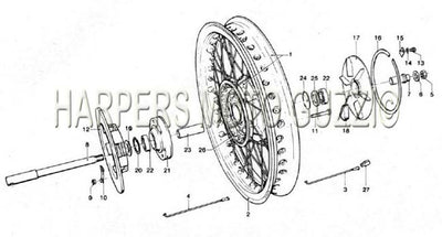 1976 1981 1000 Convert Rear Wheel
