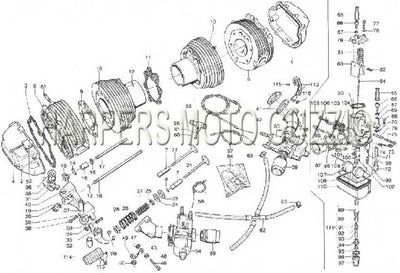 1976 1981 1000 G5 Head Cylinders Carburetors