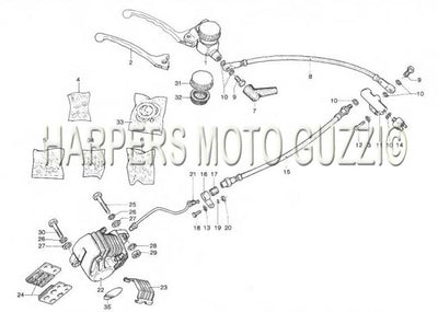 1976 1981 1000 G5 R h Front Brake Control