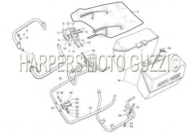 1976 1981 1000 G5 Rear Bar Windshield Bag Holder Bags
