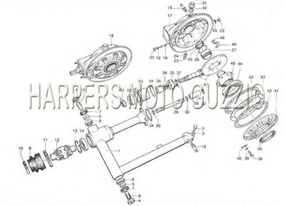 1976 1981 1000 G5 Rear Fork And Transmission