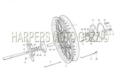 1976 1981 1000 G5 Rear Wheel