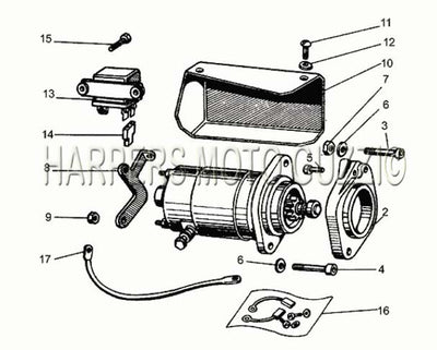 1977 1980 V 35   V 50 Acc. Elettronica 350 500 Engine Bendix Starter Motor