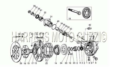 1977 1980 V 35   V 50 Acc. Elettronica 350 500 Frame Bevel Gear