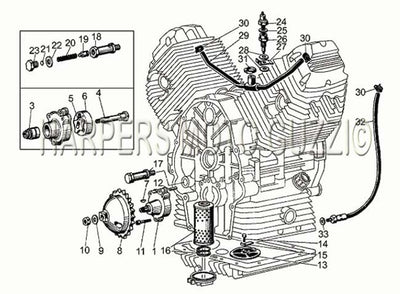1977 1980 V 35   V 50 Acc. Elettronica 350 500 Oil Pump