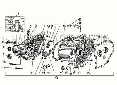 1977 1980 V 35   V 50 Acc. Elettronica 350 500 Transmission Cage