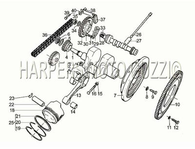 1979 1983 Sp 1000 Engine Crankshaft Piston Rings