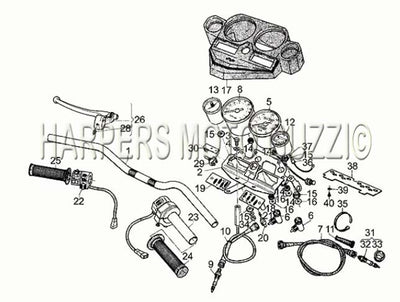 1979 1983 Sp 1000 Frame Handlebar Controls