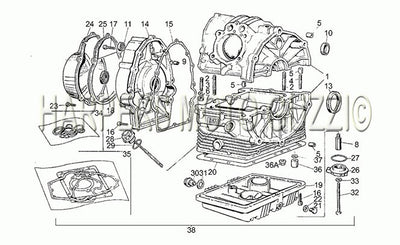 1980 1984 V 50 III 500 Engine Crankcase