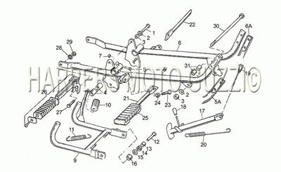 1980 1984 V 50 III 500 Foot Rests Lateral Stand