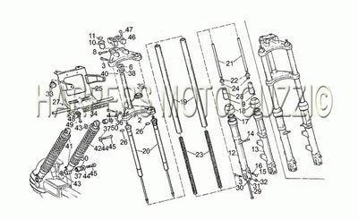 1980 1984 V 50 III 500 Frame Front Rear Shock Absorber