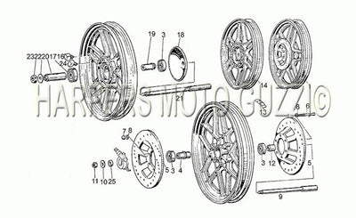 1980 1984 V 50 III 500 Frame Wheels
