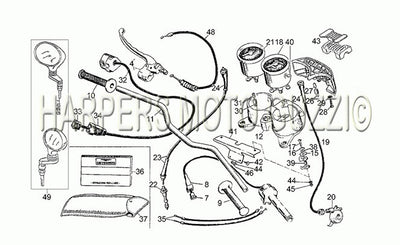 1980 1984 V 50 III 500 Handlebar