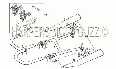 1981 1984 Le Mans III 850 Frame Exhaust Unit