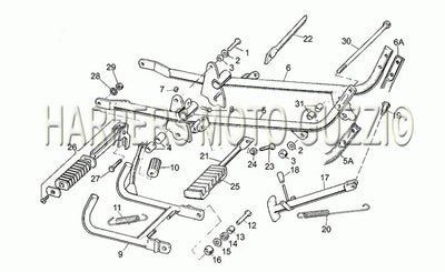 1981 1985 V 35 II 350 Foot Rests Lateral Stand