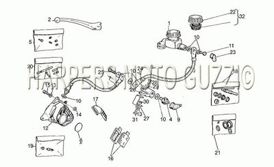 1981 1985 V 35 II 350 Frame Front Master Cylinder