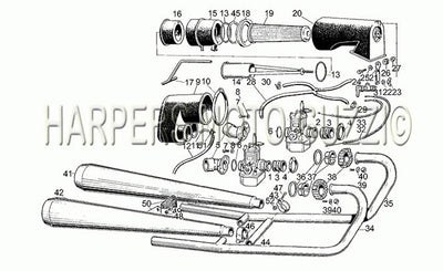 1981 1985 V 35 II 350 Frame Fuel Supply Exhaust