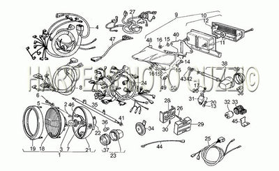 1981 1985 V 35 II 350 Frame Headlights Horn