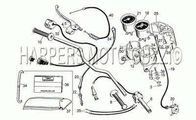 1981 1985 V 35 II 350 Handlebar Controls