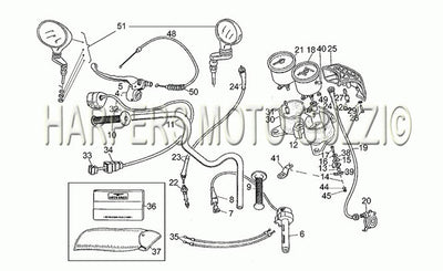 1982 1985 V 65 Custom 650 Frame Dashboard Controls