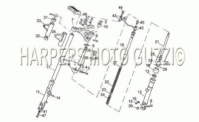 1982 1985 V 65 Custom 650 Frame Front Shock Absorber