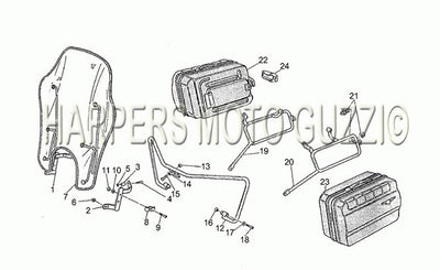 1982 1985 V 65 Custom 650 Frame Windscreen Bumpers Bags