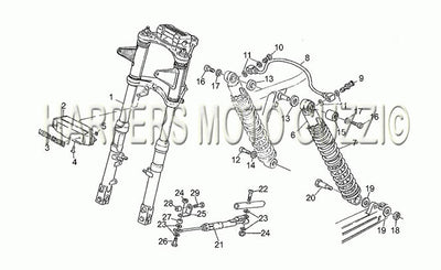 1982 1985 V 65 Custom 650 Front Rear Shock Absorber