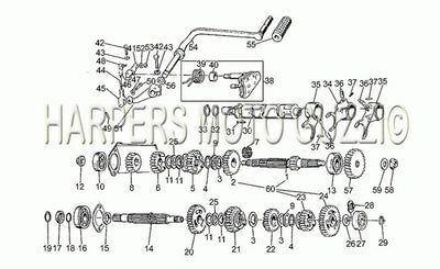 1982 1985 V 65 Custom 650 Gear Box