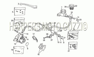 1982 1985 V 65 Custom 650 Rh Front Brake System