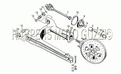 1982 1985 V 65 Custom 650 Swing Arm Rear Wh Alloy