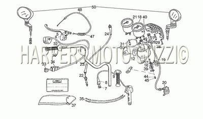 1982 1986 V 35 C   V 50 C 350 Frame Handlebar