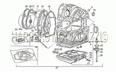 1982 1986 V 35 C   V 50 C 350 Crankcase