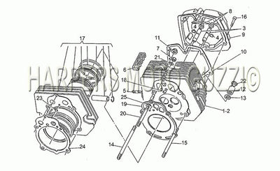 1982 1990 V 50 Pol. pa Vechiotipo 500 Engine Cylinder Head