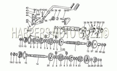 1982 1990 V 50 Pol. pa Vechiotipo 500 Engine Gear Box