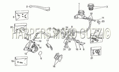 1982 1990 V 50 Pol. pa Vechiotipo 500 Frame Rh Front Brake System