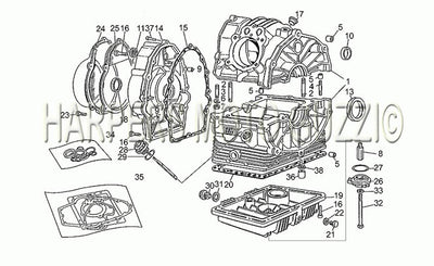 1982 1990 V 50 Pol. pa Vechiotipo 500 Crankcase
