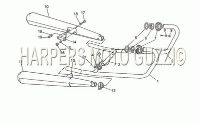 1982 1990 V 50 Pol. pa Vechiotipo 500 Exhaust Unit
