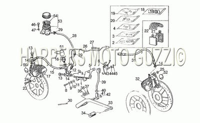 1982 1990 V 50 Pol. pa Vechiotipo 500 Front Lh Rear Brake System